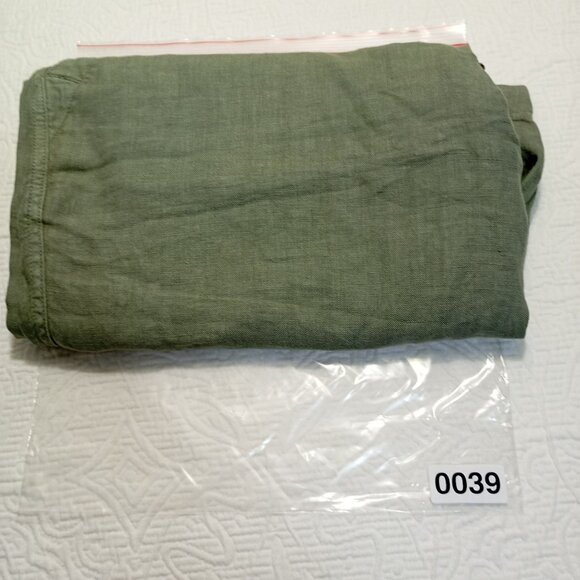 Escales Paris Casual Shorts Mens Olive Green 100% Linen Size 40 EU - Picture 13 of 13
